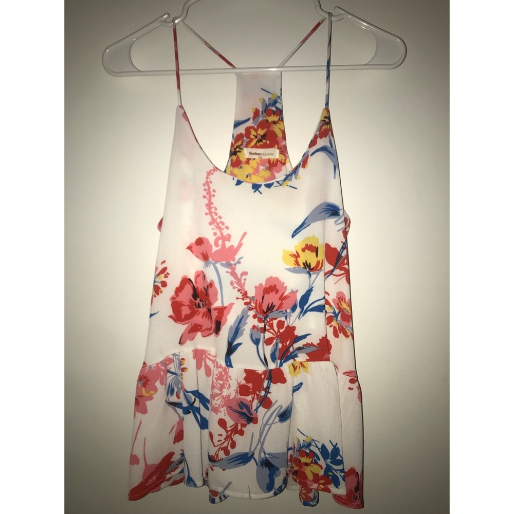 White floral tank top